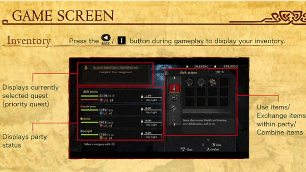 game screen dragons dogma wiki guide